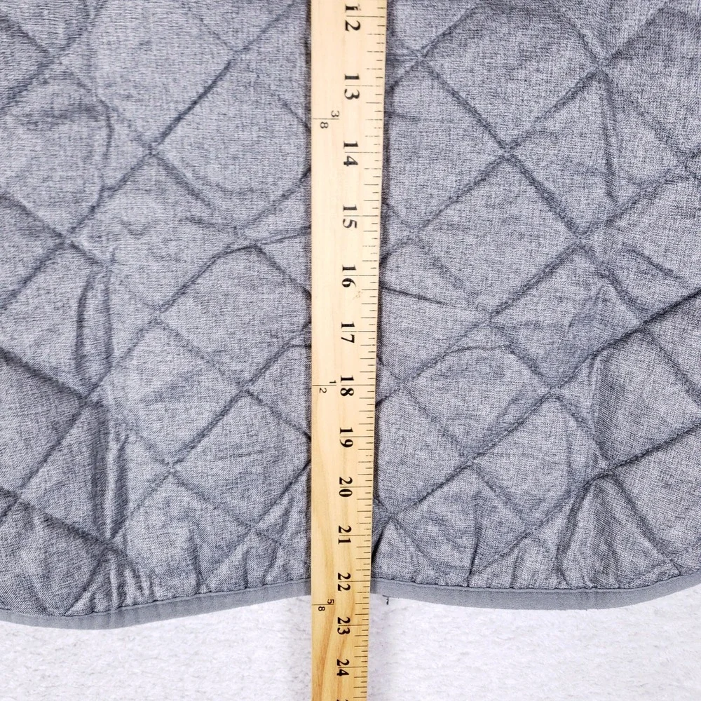 Old Navy Quilted Puffer Vest Women S Gray Full Zip Layering‎ Gorpcore